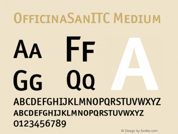 OfficinaSanITC Medium Version 001.000 Font Sample