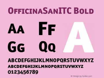 OfficinaSanITC Bold Version 001.000 Font Sample