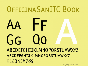 OfficinaSanITC Book Version 001.000 Font Sample