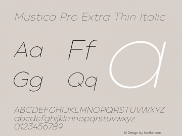 MusticaPro-ExtraThinItalic Version 1.00图片样张