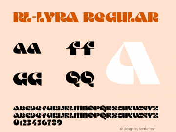 RL Lyra Version 1.000;PS 001.000;hotconv 1.0.88;makeotf.lib2.5.64775图片样张