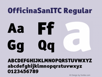 OfficinaSanITC Regular 005.000 Font Sample