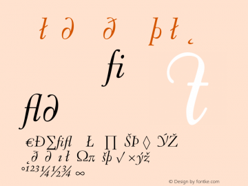 Oneleigh Medium Italic Version 001.000图片样张