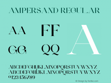 Ampersand Regular Version 1.000 | wf-rip DC20201130图片样张