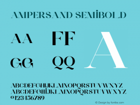 Ampersand SemiBold Version 1.000 | wf-rip DC20201130图片样张
