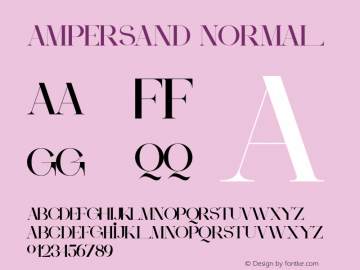 Ampersand Normal Version 1.000;PS 001.000;hotconv 1.0.88;makeotf.lib2.5.64775图片样张