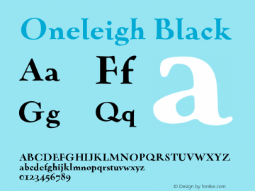 Oneleigh Black Version 001.000图片样张