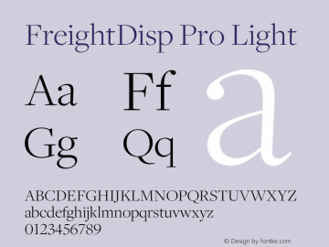 FreightDisp Pro Light Version 3.000;PS 3.0;hotconv 1.0.86;makeotf.lib2.5.63406图片样张