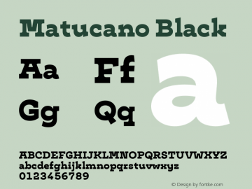 Matucano Black Version 0.500 | web-ttf图片样张