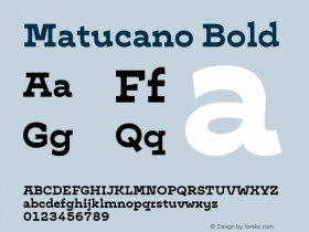 Matucano Bold Version 0.500 | web-ttf图片样张