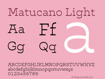 Matucano Light Version 0.500 | web-ttf图片样张