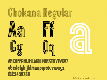 Chokana-Regular Version 1.000图片样张