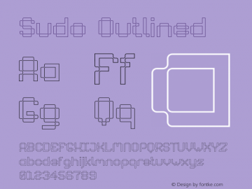 Sudo Outlined Version 1.007;Fontself Maker 3.5.7图片样张