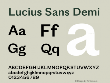 Lucius Sans Demi Version 1.000;FEAKit 1.0图片样张