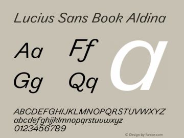 Lucius Sans Book Aldina Version 1.000;FEAKit 1.0图片样张