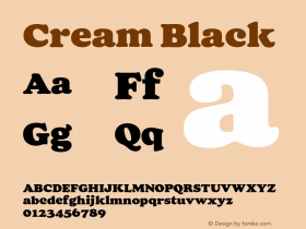 Cream Black Version 1.000;hotconv 1.0.109;makeotfexe 2.5.65596图片样张