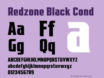 Redzone Black Cond Version 3.001;hotconv 1.0.109;makeotfexe 2.5.65596图片样张