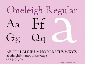 Oneleigh Regular 001.000图片样张