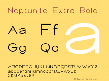 Neptunite-ExtraBold Version 1.000图片样张