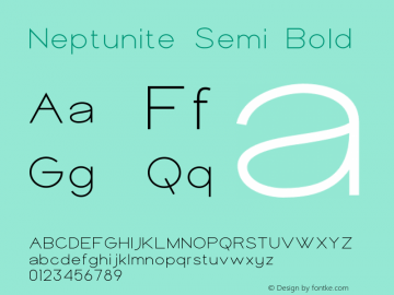 Neptunite-SemiBold Version 1.000图片样张