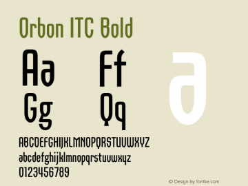 Orbon ITC Bold 001.001 Font Sample