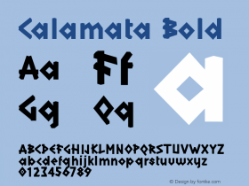 Calamata Bold Version 1.00;October 21, 2021;FontCreator 13.0.0.2683 64-bit图片样张