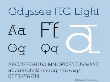 Odyssee ITC Light Version 001.001图片样张