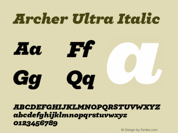 Archer-UltraItalic Version 1.302 Pro | wf-rip DC20190215图片样张