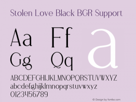 Stolen Love Black BGR Support Version 1.001;Fontself Maker 3.5.7图片样张