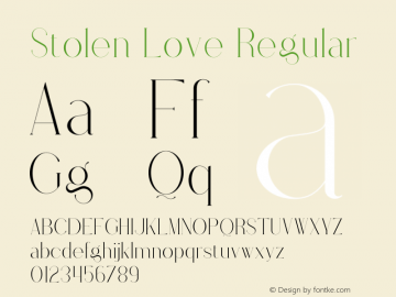 Stolen Love Version 1.005;Fontself Maker 3.5.7图片样张