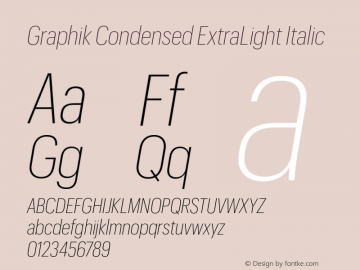 GraphikCondensed-XLightIt Version 1.1 2017 | wf-rip DC20170725图片样张