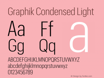 GraphikCondensed-Light Version 1.1 2017 | wf-rip DC20170725图片样张