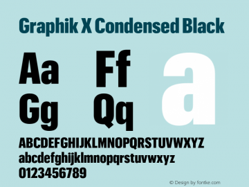 GraphikXCondensed-Black Version 1.1 2017 | wf-rip DC20170725图片样张