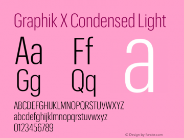 GraphikXCondensed-Light Version 1.1 2017 | wf-rip DC20170725图片样张