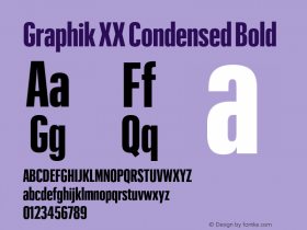 GraphikXXCondensed-Bold Version 1.1 2017 | wf-rip DC20170725图片样张