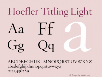 HoeflerTitling-Light Version 1.203图片样张