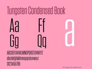 TungstenCondensed-Book Version 1.311 | wf-rip DC20121005图片样张