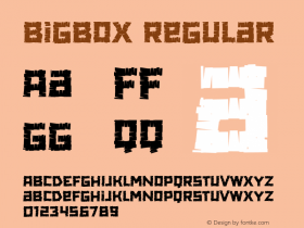 Bigbox Version 1.00;January 2, 2022;FontCreator 13.0.0.2683 64-bit图片样张