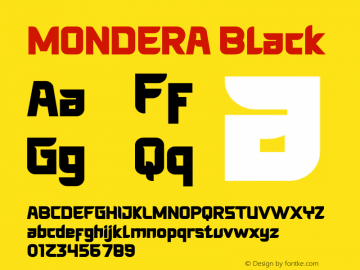 MONDERA Black Version 1.007;Fontself Maker 3.5.7图片样张