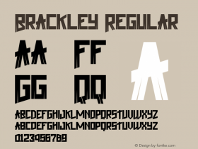 Brackley Version 1.006;Fontself Maker 3.5.6图片样张