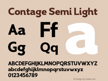 Contage Semi Light Version 1.000图片样张