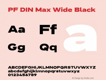 PF DIN Max Wide Black Version 5.015 | web-ttf图片样张