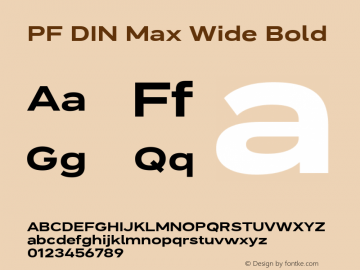 PF DIN Max Wide Bold Version 5.015 | web-ttf图片样张