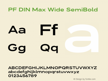 PF DIN Max Wide SemiBold Version 5.015 | web-ttf图片样张