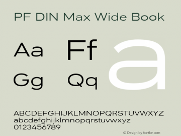 PF DIN Max Wide Book Version 5.015 | web-ttf图片样张