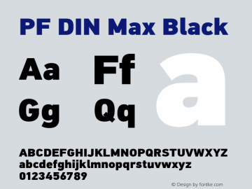 PF DIN Max Black Version 5.015 | web-ttf图片样张