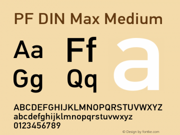 PF DIN Max Medium Version 5.015 | web-ttf图片样张