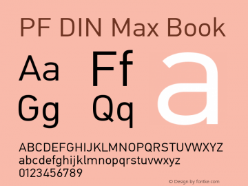 PF DIN Max Book Version 5.015 | web-ttf图片样张