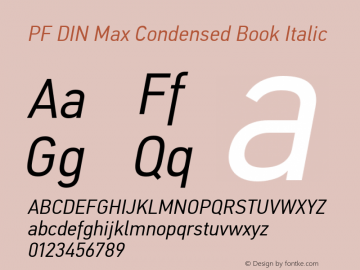 PF DIN Max Cond Book Ita Version 5.015 | web-ttf图片样张