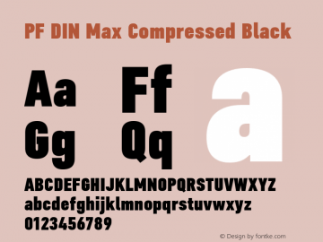PF DIN Max Compressed Black Version 5.015 | web-ttf图片样张